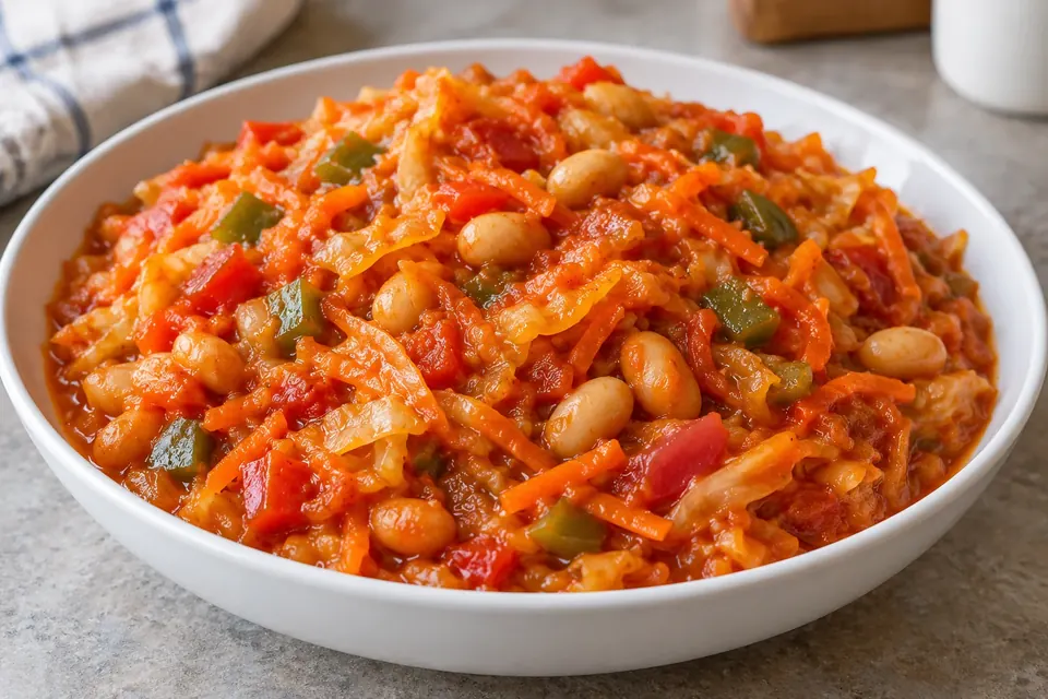 Чакалака: овощной релиш с фасолью