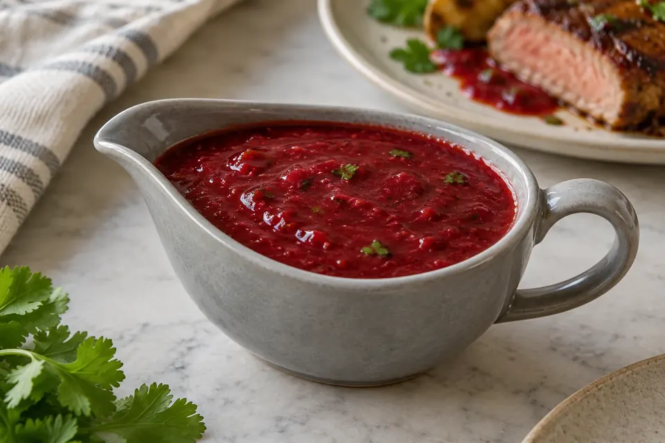 Кизиловый соус с чесноком и кинзой
