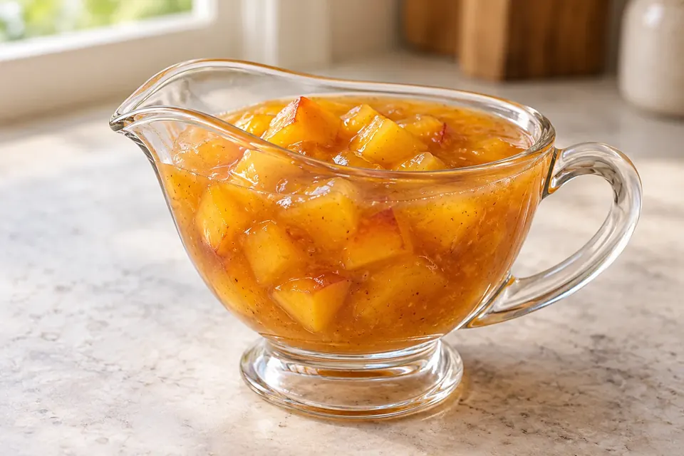 Персиковый соус с лимоном и корицей